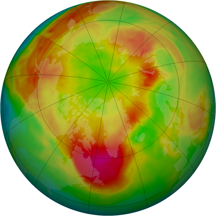 Arctic ozone map for 13 March 2015